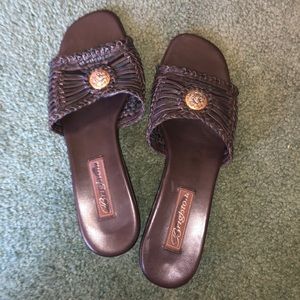 Never worn Brighton heeled sandals
